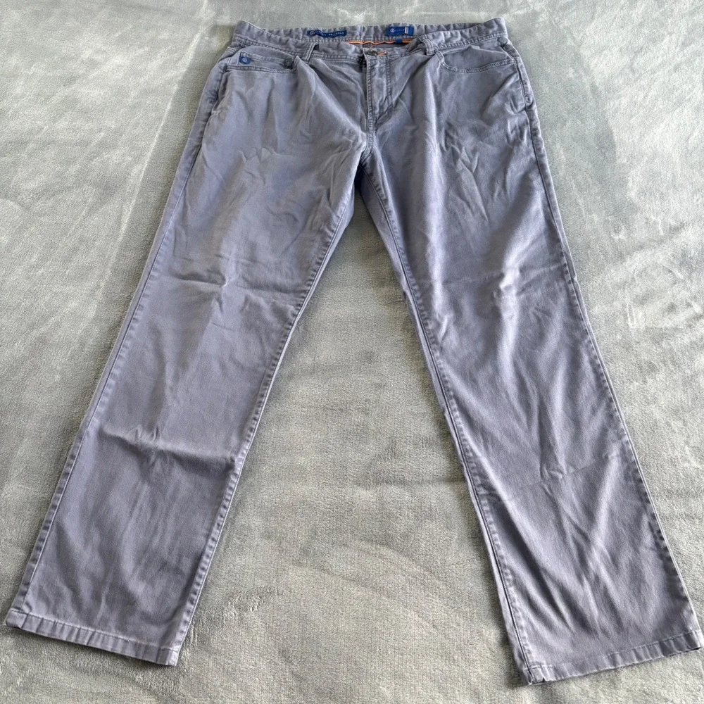 Stitch Golf Mens Pants 38x34 Gray Stretch Cotton Lycra Casual Chinos